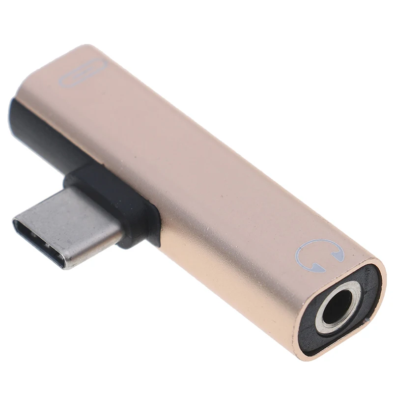 Gold Usb type C до 3,5 мм разъем для наушников адаптер для Xiaomi Aux аудионаушники с кабелем зарядное устройство зарядный USB-C конвертер - Цвет: Gold