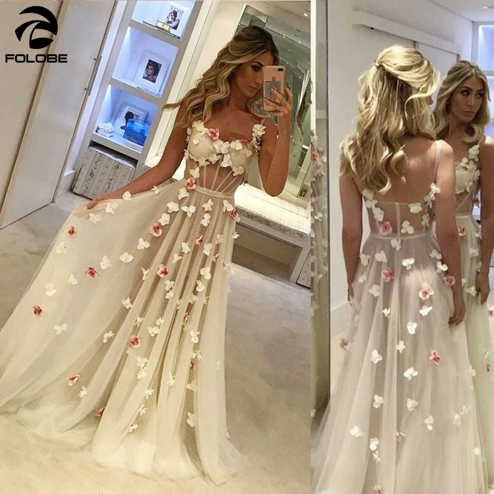 

FOLOBE Women Sexy Dresses 3D Flowers Women Floor Length Long Dress Sleeveless Spaghetti Party Slim Dress