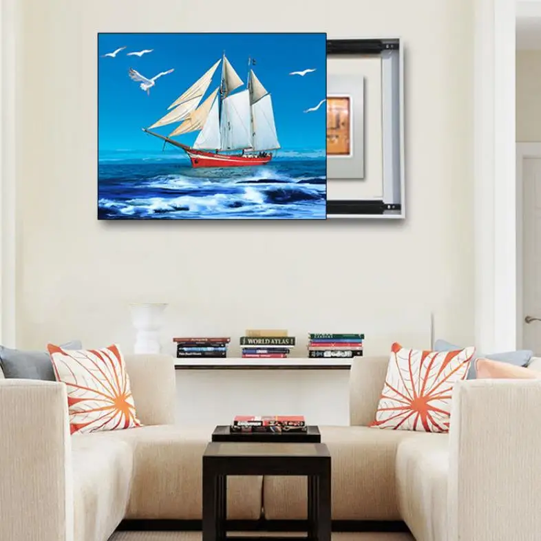 

Dropshipping Electric Meter Box Cover Canvas Home Wall Decor Art Oil Painting Pictures Distribution Box Cover Home Decoration