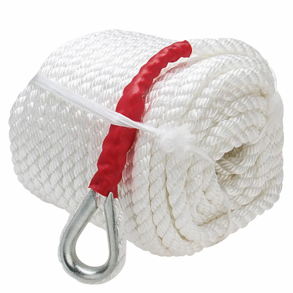 Якорный канат. Трос морской. Якорная веревка 6,0мм 40м. Нейлон зеленый. Полиэстеровый канат.