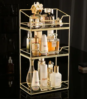 

High Quality Rotating Cosmetic Shelf Perfume Rack Free Combination Desktop Storage Skin Care Products Organizer