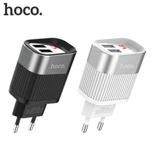 HOCO C40A, 20 шт./лот,, 5 В, 2,4 А, USB зарядное устройство для iPhone 11 Xs Max, евро вилка, настенное зарядное устройство, адаптер для samsung, Xiaomi, huawei