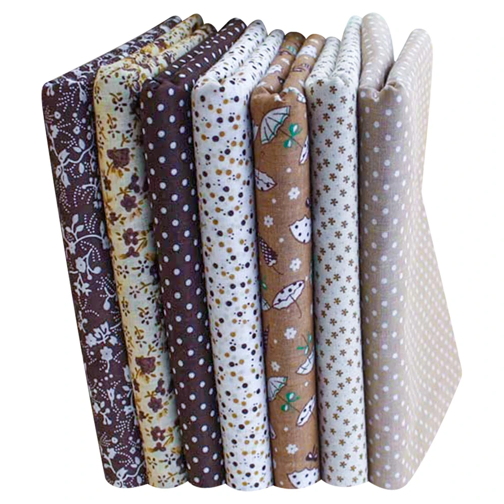 Booksew Ankara Vintage Brown Cotton Fabric Dye Fat Quater Bundle Sewing Patchwork 7 Pcss/lot 50x50cm cotton craft fabric cotton fabric craft fabric fabric material