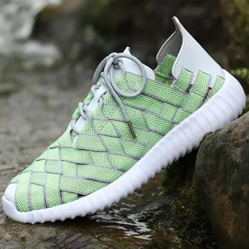 

men and women casual shoes Fashion woven shoes Outdoor sports shoes Quick-drying breathable sweat-absorbent non-slip wear-resist