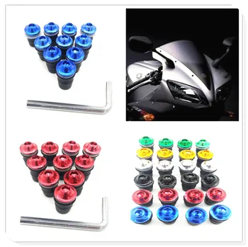

Motorcycle 10PCS Windscreen Windshield Bolts Screws for YAMAHA FZ-09 MT-09 SR FZ6 FAZER FZ6R FZ8 MT-07 FZ-07 TTR125 L E