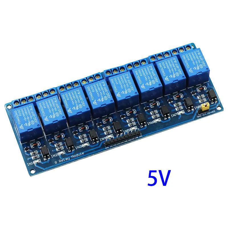8 channel 5V 5 в 12 в 1 2 4 6 8 канальный релейный модуль с оптроном. Релейный выход 1 2 4 6 8 способ релейный модуль для arduino - Цвет: 8 channel 5V