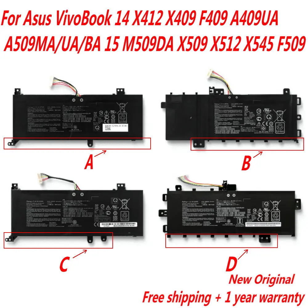original bateria do portátil para asus vivobook