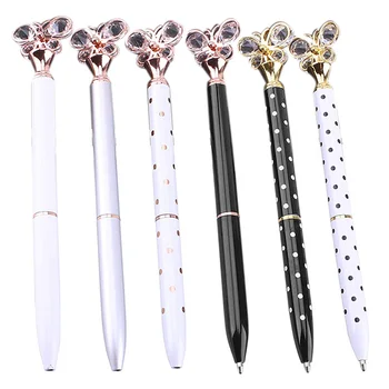 

Butterfly Ballpoint Pens Crystal Diamond Pen, 6PCS Butterfly Crystal Pen,Butterfiy Pen with Supply for Student School Office