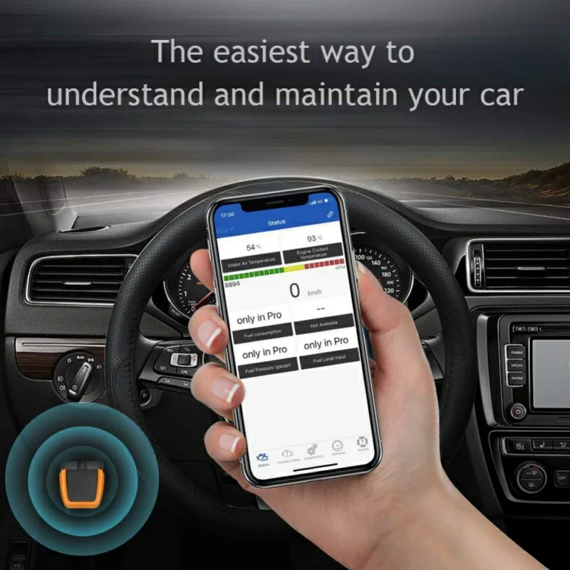 Автомобильный считыватель кодов совместимый OBD2 сканер Bluetooth 4,0 Профессиональный с Android и Ios с системой диагностики OBD2 инструмент сканирования