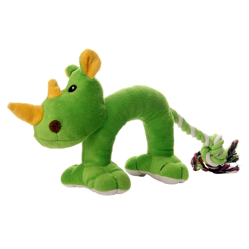 green 30cm Игрушки для домашних животных, забавная плюшевая утка, свинья, слон, игрушки для щенков, пищащая звуковая жевательная игрушка, подходит для всех домашних животных, чтобы удалить скуку - Цвет: green 30cm