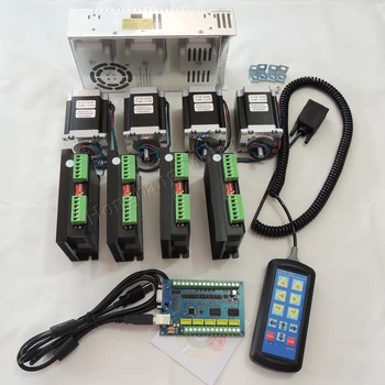 

Ship from EU, CNC Router 4 Axis kit, 4pcs TB6600 stepper motor driver+breakout board+4pcs Nema23 270 Oz-in motor+power supply