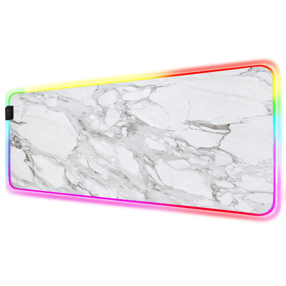 

Mairuige Marble Mouse Pad RGB New Office Desk Pad Home Computer Internet Cafe LED Keyboard Pad Custom Made Large Mouse Pad XXL
