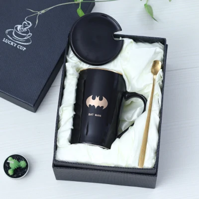 Gift box OUSSIRRO, Новые Креативные кружки для кофе и напитков, супер герой, высокое качество изготовления керамики, хорошее качество - Цвет: Gift box