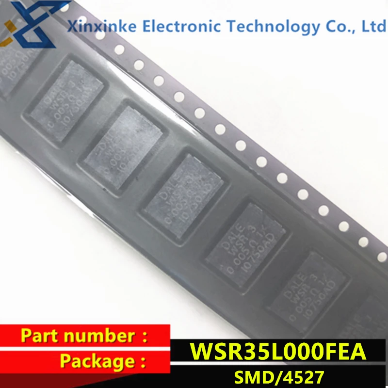 WSR35L000FEA DALE WSR-3 4527 0.005R 3W 1% R005 5mR чувствительный резистор тока-SMD 3 Вт 0,005 Ом прецизионный Силовой Резистор 10 шт 2512 smd резистор из сплава 2 вт r50m r001 r002 r003 r004 r005 1r5m 1% чиповый резистор