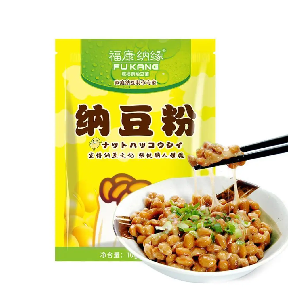 

10g/bag DIY Natto Powder Bacillus Subtilis Nattokinase Beans Sticky Edible Food Agent Soy Fermented For Making Supplies Too U7G9