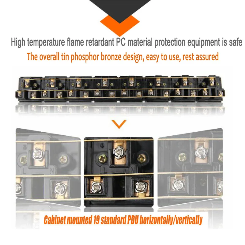 10A/16A Промышленный Блок питания PDU с двойным открытым воздушным переключателем, цифровой измеритель напряжения тока, розетка из алюминиевого сплава