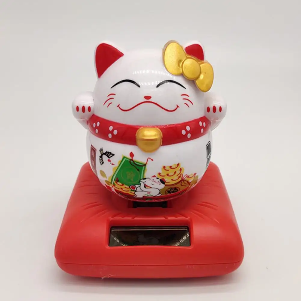 Lucky cat 2 Kuulee, идеальные интерьерные украшения, игрушка на солнечных батареях, автомобильный декор, креативные милые животные, украшения - Название цвета: Lucky cat 2
