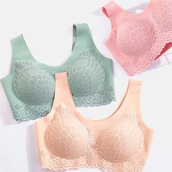 

Women Push Up Underwear Latex Seamless Bra Cooling Gathers Shock-proof Pad Female Intimate Fashion Soft Comfortable Bralette