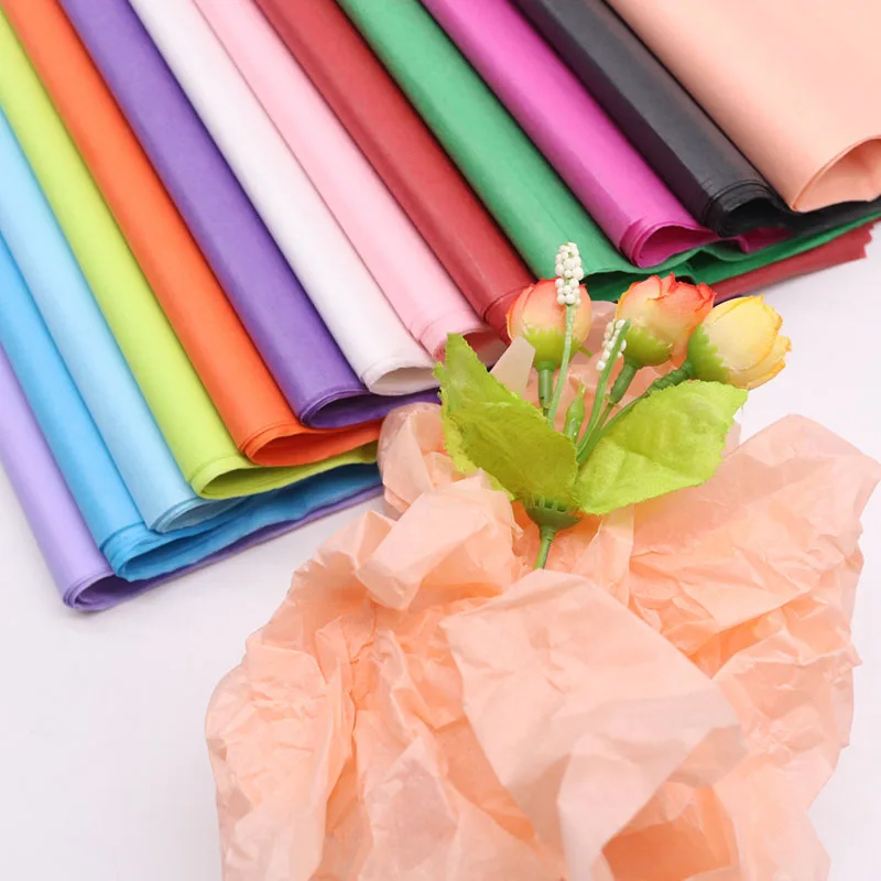 moisture proof DIY wrapping Tissue Paper Wedding Gift clothing wrap Paper  Copy Tissue Paper solid candy colors 50*66cm 40pcs lot - AliExpress