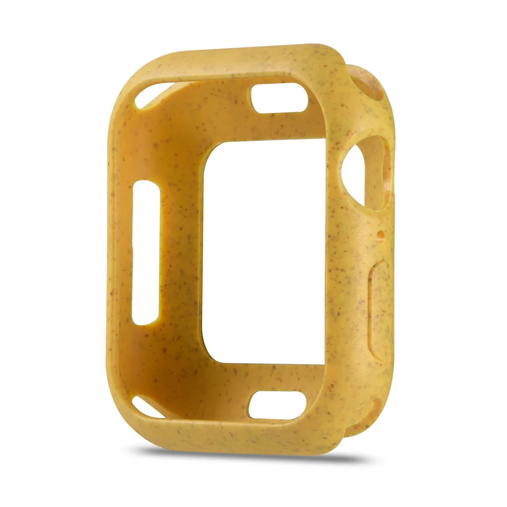 Lemon yellow Модный мягкий из высокотемпературного полиуретана защитный чехол для Apple Watch Series 5 4 Case 44 мм 40 мм легкий тонкий бампер для iWatch Shell аксессуары - Цвет: Lemon yellow