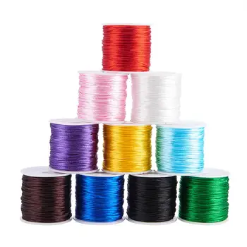 

1 Set 10 Rolls Nylon Thread Jewelry Strings Mixed Color 30m/roll 1roll/color