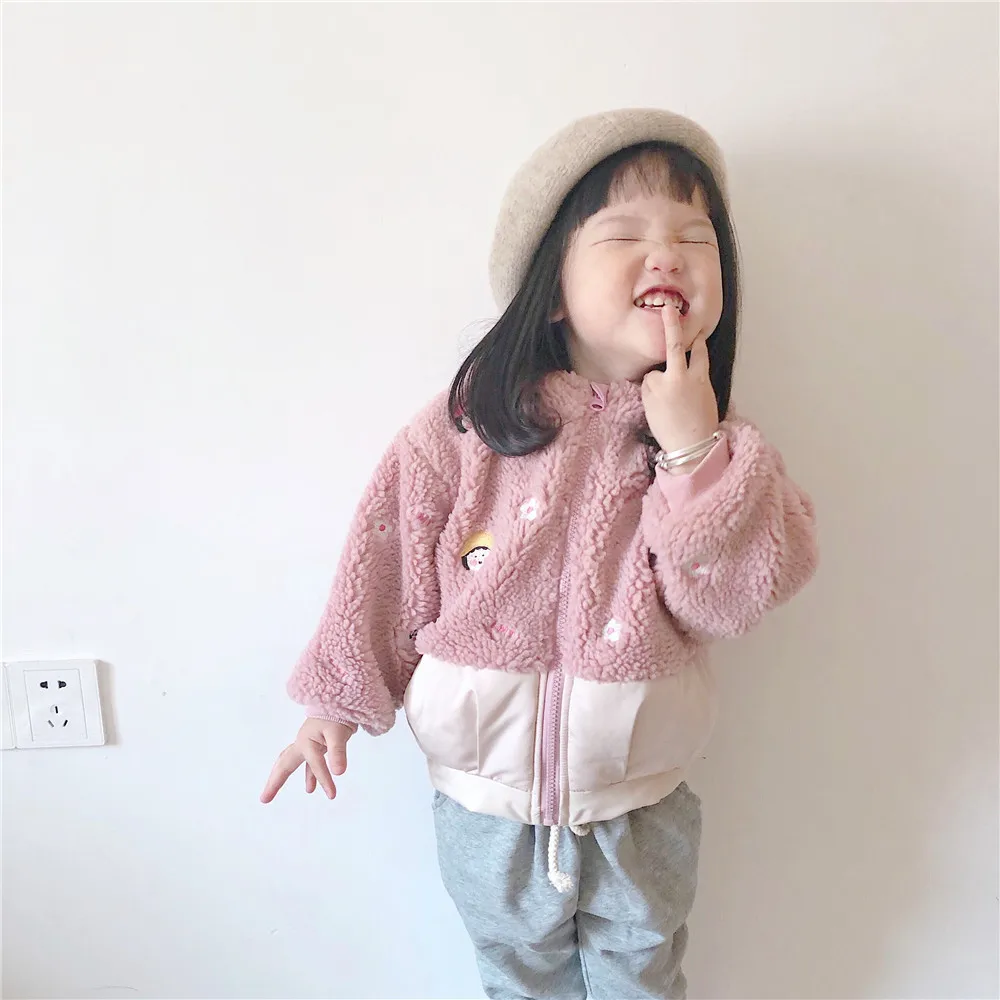 Tonytaobaby/новая зимняя детская одежда для мальчиков и девочек; милое стильное теплое пальто с флисом; детские пальто