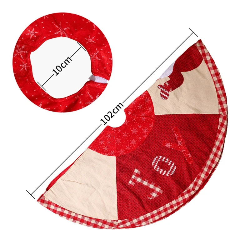 Christmas Tree Skirts Santa Claus Pattern Creative Cloth Tree Skirt Apron Mats for Party Decorating Christmas