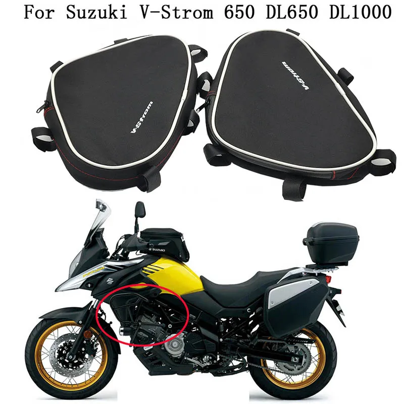 Crash Bar bag Motorcycle Tool Placement Bag Frame Triple-cornered Package Toolbox for Suzuki V-Strom DL650 DL1000 DL 650 DL 1000