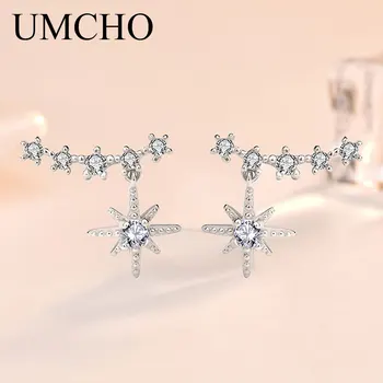 

UMCHO Real 925 Sterling Silver Star Drop Earrings for Women Girl Friend Party Daily Gift Accessories Beauty Fine Jewelry