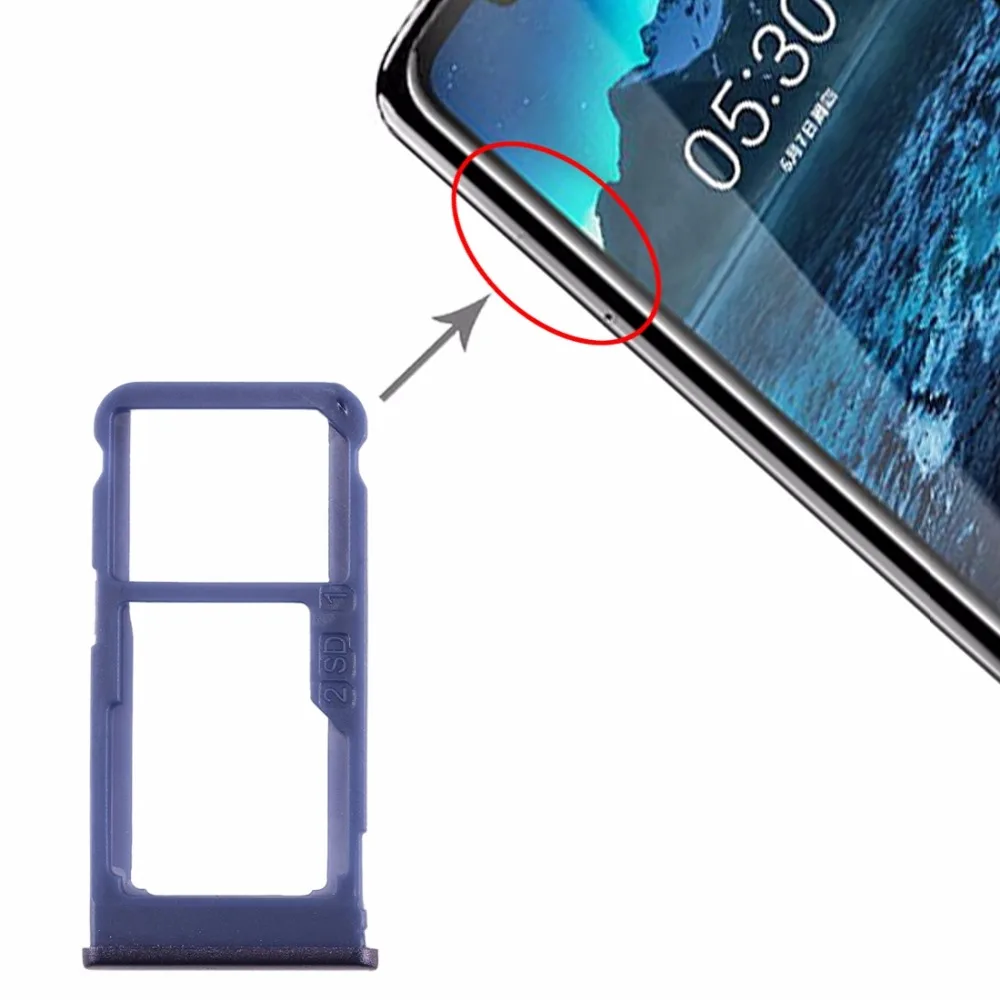 Лоток для sim-карт+ лоток для sim-карт/лоток для карт памяти Micro SD для Nokia 5,1 Plus/X5 TA-1102 TA-1105 TA-1108 TA-1109 TA-1112 TA-1120/1199