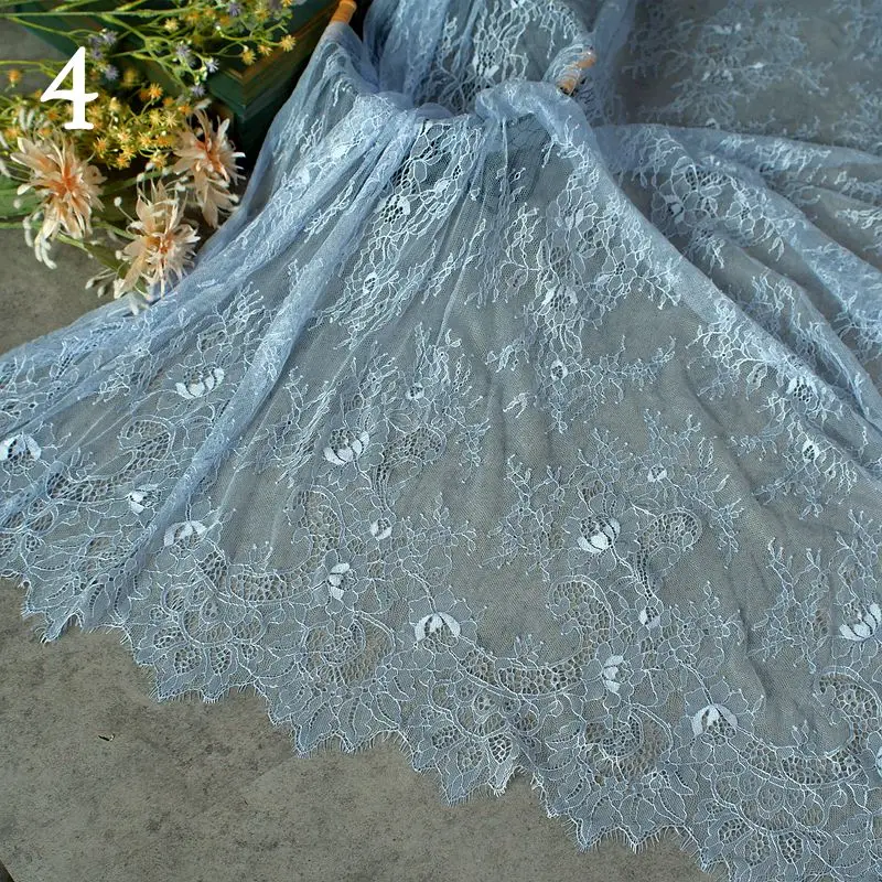 3meter Bridal Chantilly Lace Fabric Lingerie Eyelash Soft Fabric