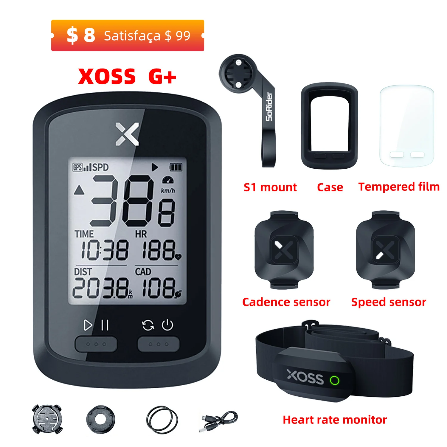 Xoss G Plus G Bike Computer Wireless Gps Speedometer Waterproof Road