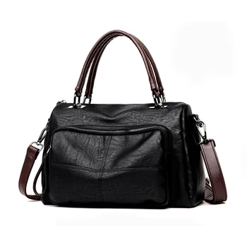 

Boston 2019 Handbags Shoulder Bag Women Leather Casual Totes Designer Messenger High Quality Female Shoulder Bags New Fashion