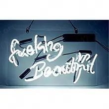 Fvck, красивый подарок, неоновые вывески, Настоящая стеклянная трубка, пивной бар, паб, ручной работы, для дома, для девочек, вечерние, Декор, светильник, знак, 14 дюймов