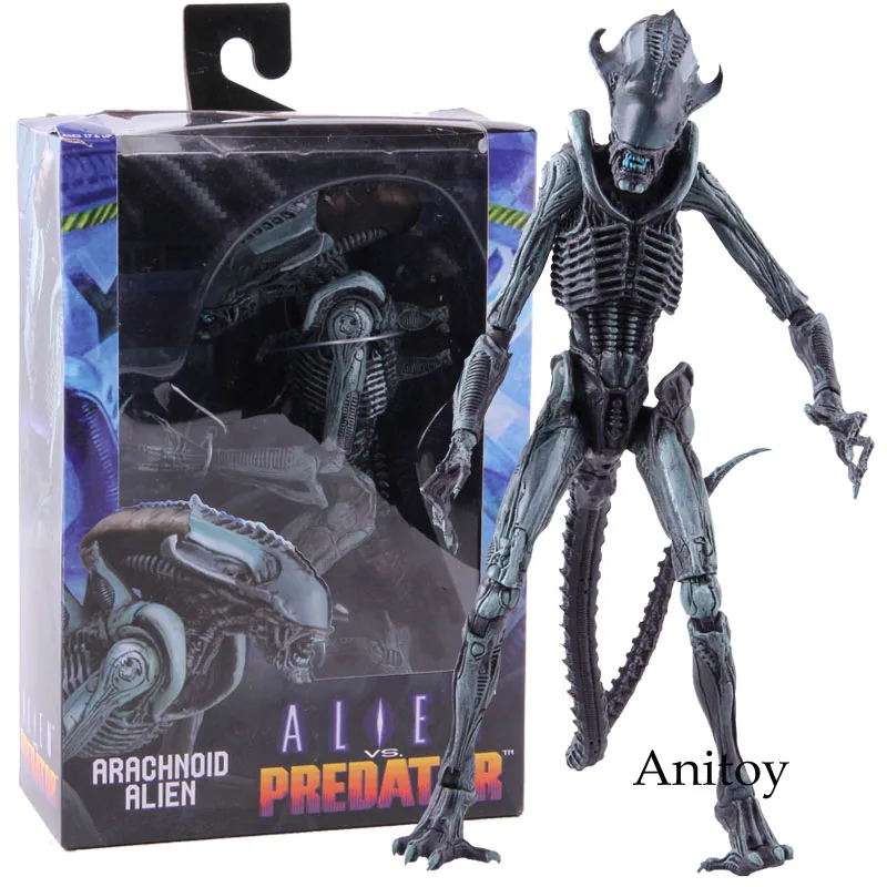 C with colorful box Фигурка арахноида бритва когти Chrysalis Alien ПВХ NECA Коллекционная модель игрушки AVP Alien VS. Predator Arcade Ver - Цвет: C with colorful box