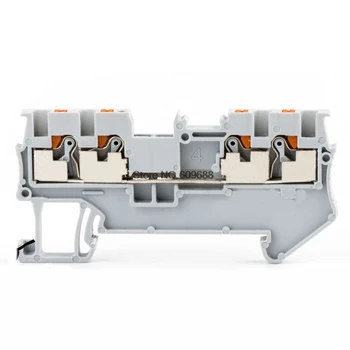 

Din Rail Terminal Block PT 1.5-QUATTRO 4 Conductor Push In Spring Screwless Feed Through Wire Conductor wire connector
