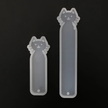 

Silicone Mold DIY Bookmark Cute Pet Cat Mirror Crafts Jewelry Making Epoxy Resin L4ME