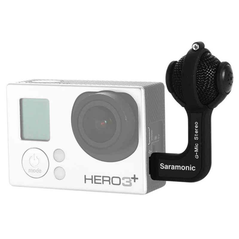 Saramonic g-микрофон для Gopro аксессуары для микрофона мини двойной шаровой стерео-микрофон профессиональный микрофон для Gopro Hero4 Hero3+ Hero3 Action Ca