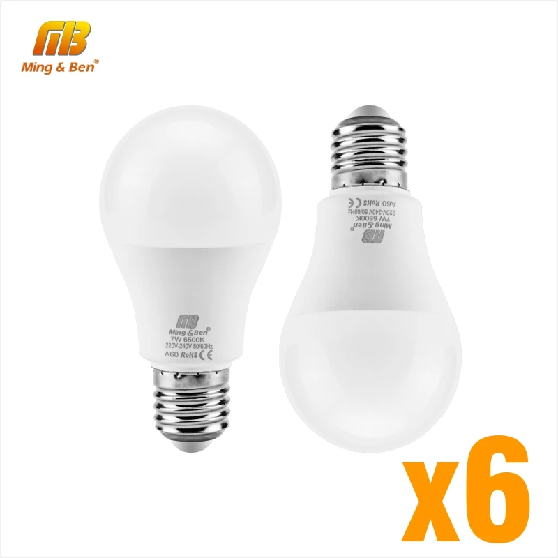 

6pcs LED Bulb E27 AC 220V 9W 12W 15W 18W Energy Saving Bulb LED Lamp Day White For Living Room Corridor Home Lighting Bombillas