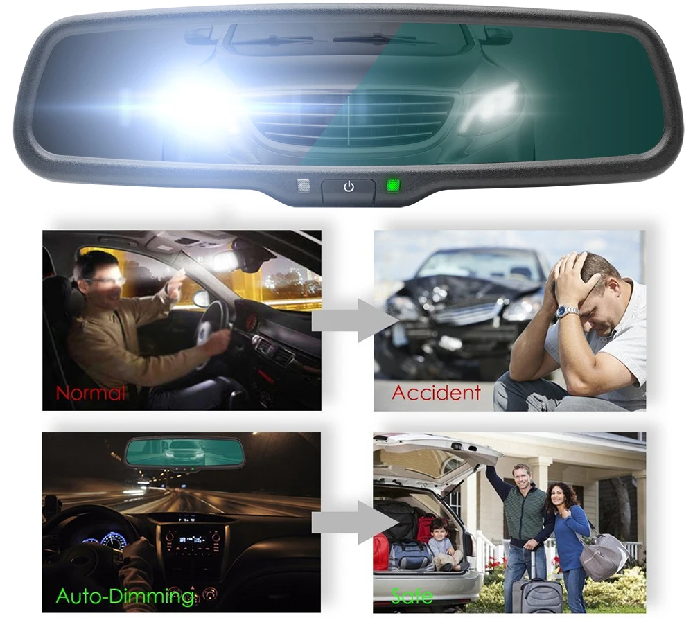 Автомобильный монитор 800*480 In-Dash 4,3 зеркальные мониторы парковки видео дисплей со специальным кронштейн oem для Toyota Honda