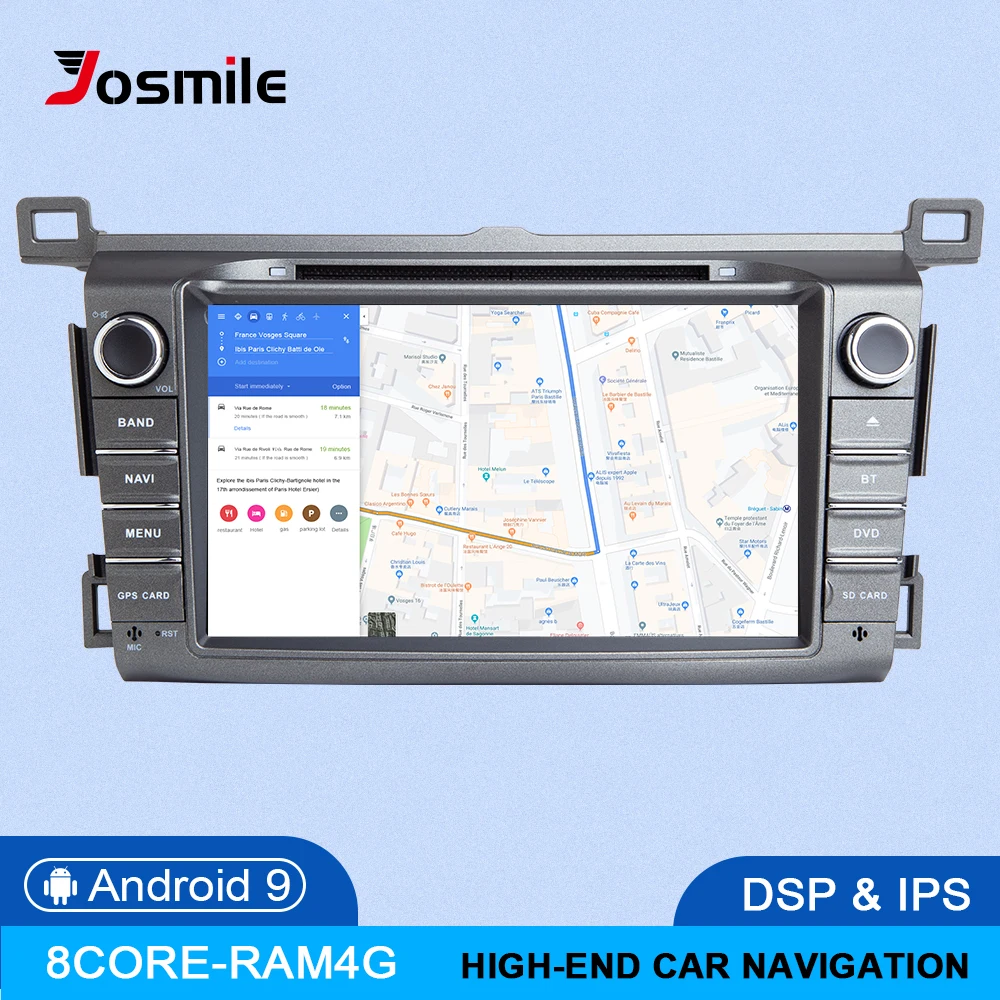 DSP ips 4 Гб 64G 2 Din Android 9,0 Автомобильный мультимедийный dvd-плеер gps для Toyota RAV4 Rav 4 2013 Радио стерео