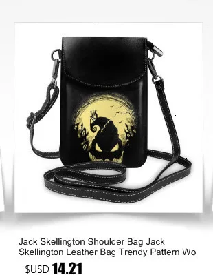 Jack Skellington сумка через плечо Jack Skellington кожаная сумка многофункциональная Высококачественная женская сумка круглый кошелек