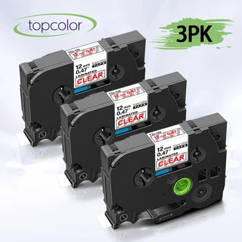 

Topcolor 3PK tze 132 12mm Label Maker Fit Brother tze Label Tape tze-132 tz132 Red on Clear PT H110 PT-1010 PT-7100 1190 Printer