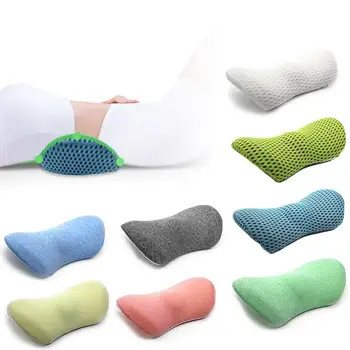

Slow Rebound Lumbar Pillow Memory Cotton Waist Pillow 4D Mesh Sleeping Car Sofa Lumbar Support Cushion Massager Relieve Pain