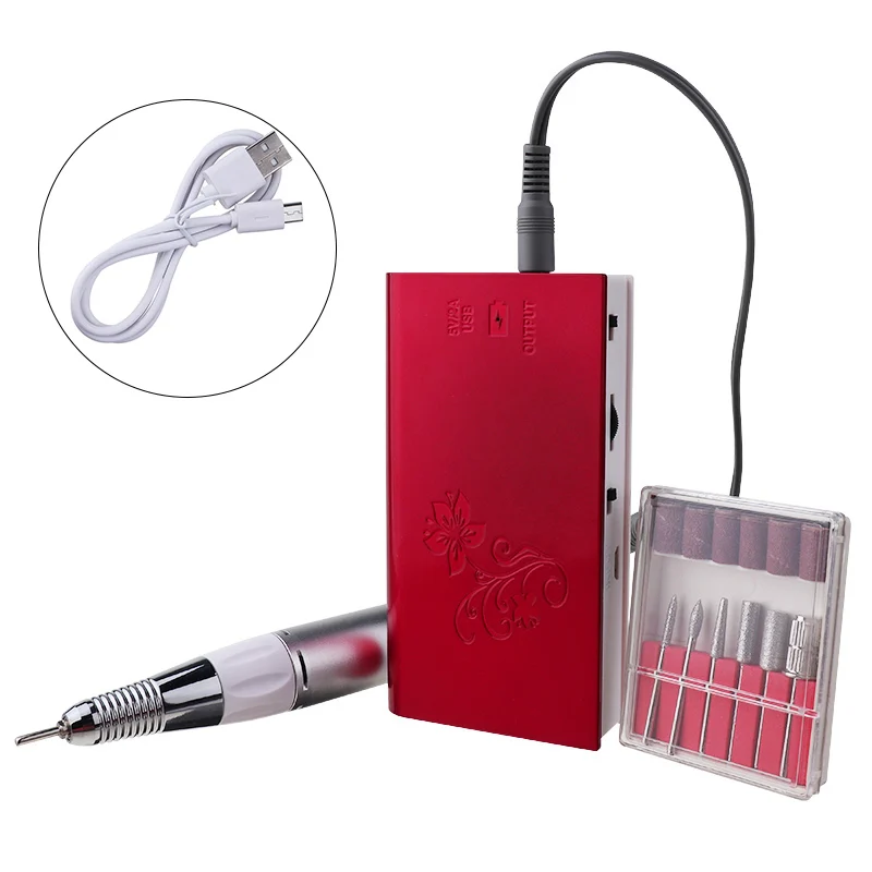 

30000 RPM Professional Portable Charging Nail Drill Bit Machine Manicure Pedicure Kit Electric EU Plug Nail Art Tool