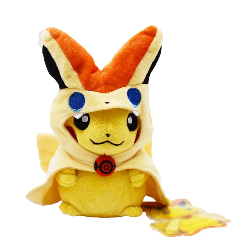 20 см 3 вида стилей Jirachi Rowlet Victini Пикачу Косплей пальто плюшевые игрушки куклы милые мягкие подарок для детей