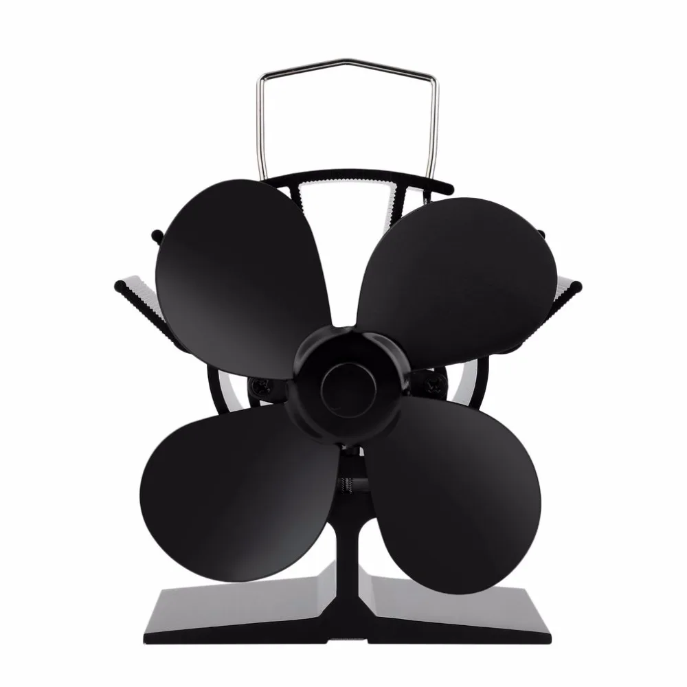 

2019 Heat Powered Stove Fan Eco Friendly Energy Efficient Ultra Quiet Fuel Saving 4 Blades Fan For Efficient Heat Distribution