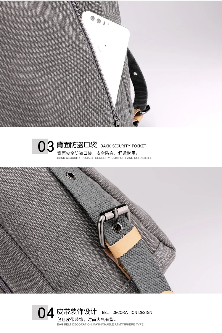 USOUL Women's New Spring Summer Canvas Women's Bag Multi-functional Women's Bag Large Capacity Single Shoulder Shopping Bag