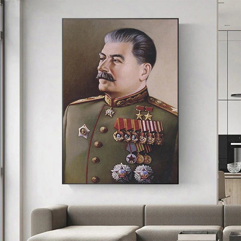 Плакаты-портреты Иосифа Сталина настенные картины в скандинавском стиле для