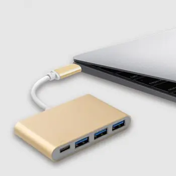 

USB C hub Type C 3.1 to USB 3.0 Charge 3 port with PD Adapter 4 in 1 USB C Adapter For MacBook Laptop Windows hub